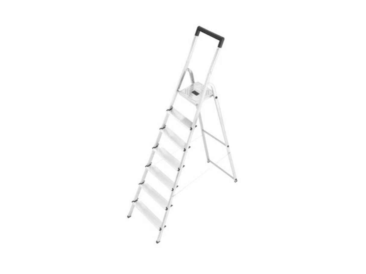 Hailo l40 husstandstrapper 7-trins aluminium (6 trin + platform)