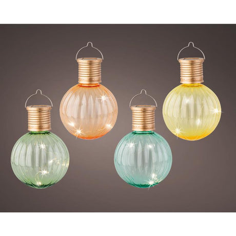 Lumineo led solcelle pære ø8-h11cm pastelfarver