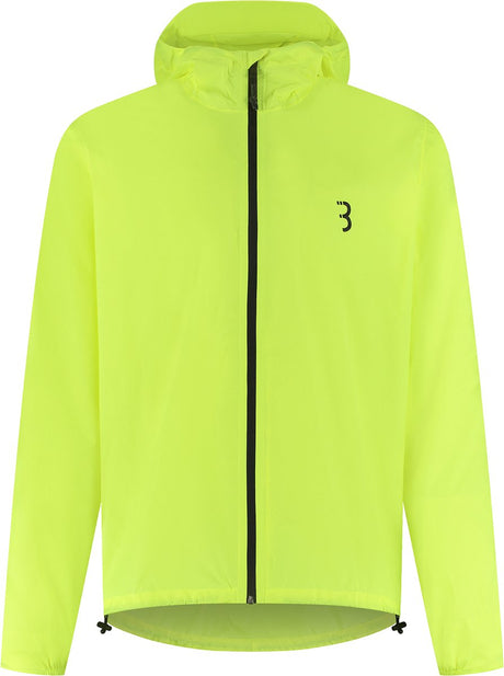 Bbb cycling multishield regenjas fiets: urban sport - waterdicht 10k en ademend - heren dames fietsjas - neon geel - maat xl - bbw-475