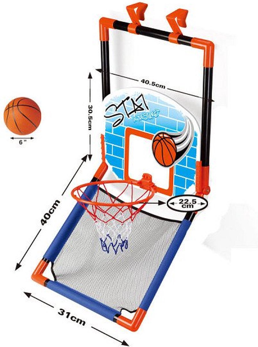 Lobbes legetøj fx Lobbes basketball board legetøj til dør og stående brug - basketball sæt.