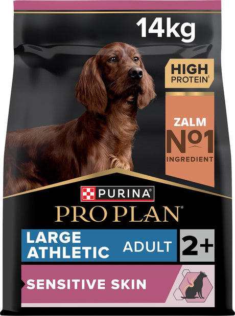 Pro plan purina følsom hud stor atletisk voksen - hundefoder - laks - 14 kg