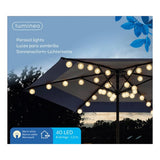 Lumineo LED parasol festlys udendørs l120cm