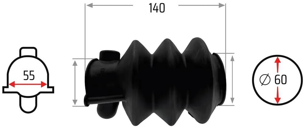 Nb dele faltenbalg bælg 55 62 mm nb dele