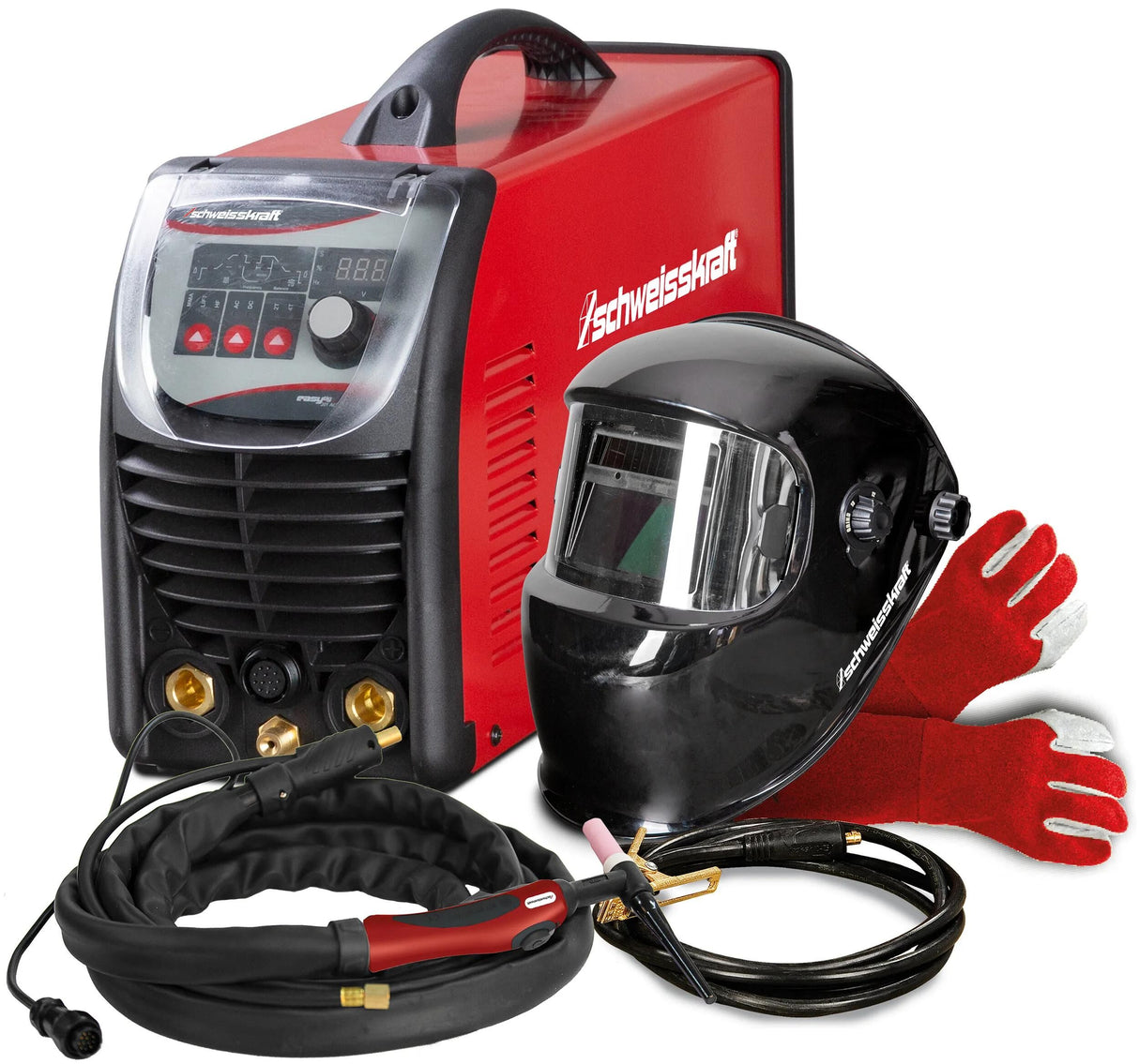 Schweisskraft schweißgerät easy-tig 201 ac dc pulse action sæt inverter svejseapparater easy-tig 201 ac dc pulse