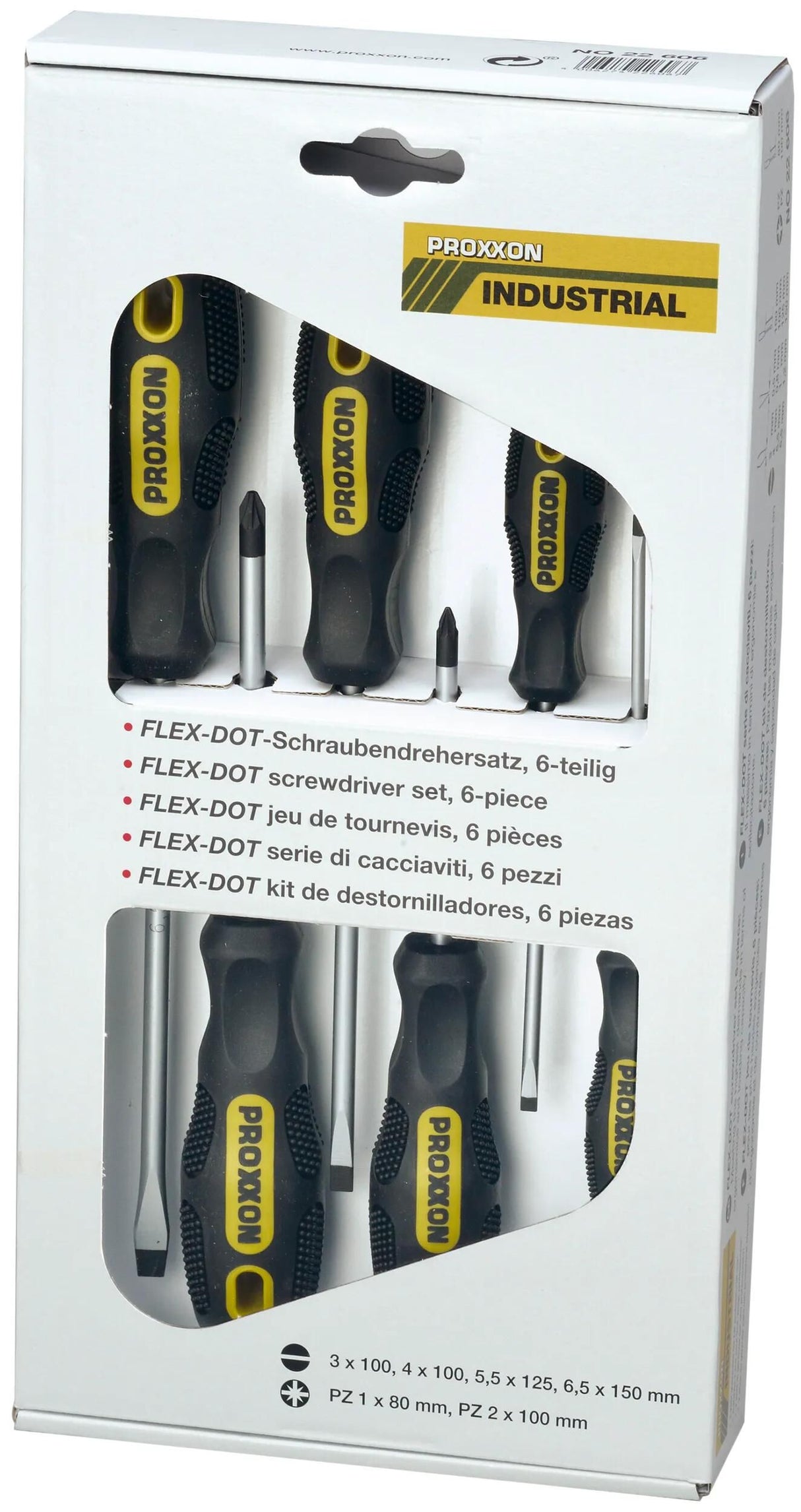 Proxxon skruetrækker flex dot skruetrækker sæt 6-te. schl.+kreuz.(pz)