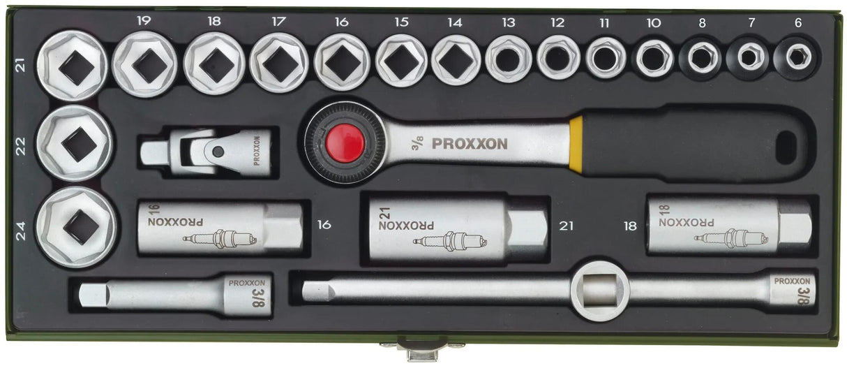 Proxxon industrial - topnøglesæt 3 8 (24 stk.)