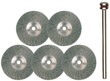 Proxxon stahldrahtrundbürstensatz rustfrit stål rund bru d=22mm 5 stk.