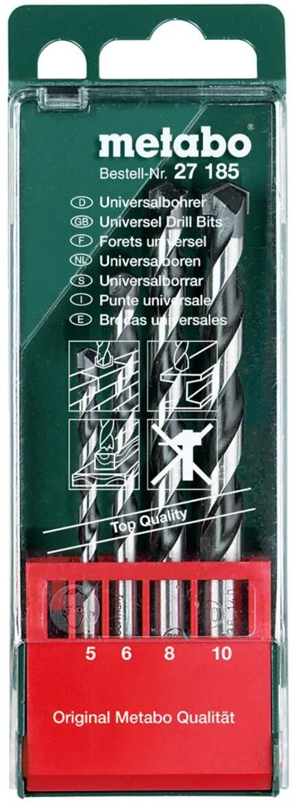 Metabo tilbehør metabo sortimentsbor universal borekasse 4-delt