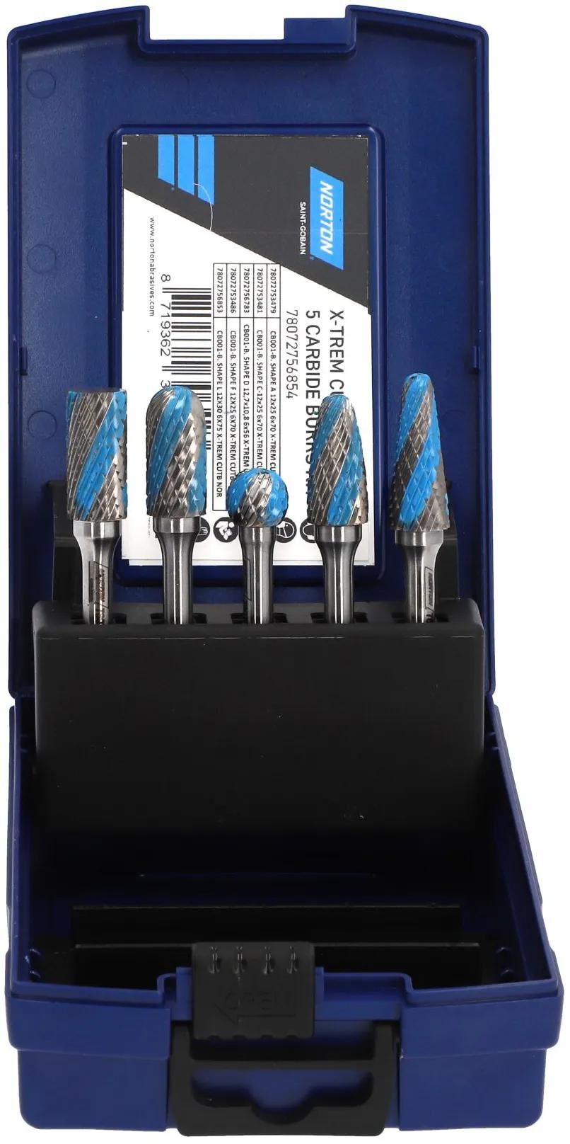 Norton frässtiftsatz x-trem cut 5 hårdmetal grat sæt