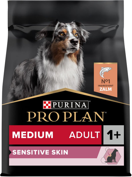 Pro plan medium voksen følsom hud tørfoder til hunde - laks - 3 kg