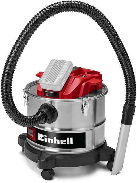 Einhell batteri askesuger te-av 18 15 li c solo - power x-change - 18 v li-ion - 15 l - 100 mbar - længde diameter sugeslange: 1,2 m ø36 mm - filterrensesystem - blæsefunktion - ekskl. batteri og oplader