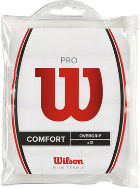 Wilson pro overgrip wit 12 stuks - 0,55 mm