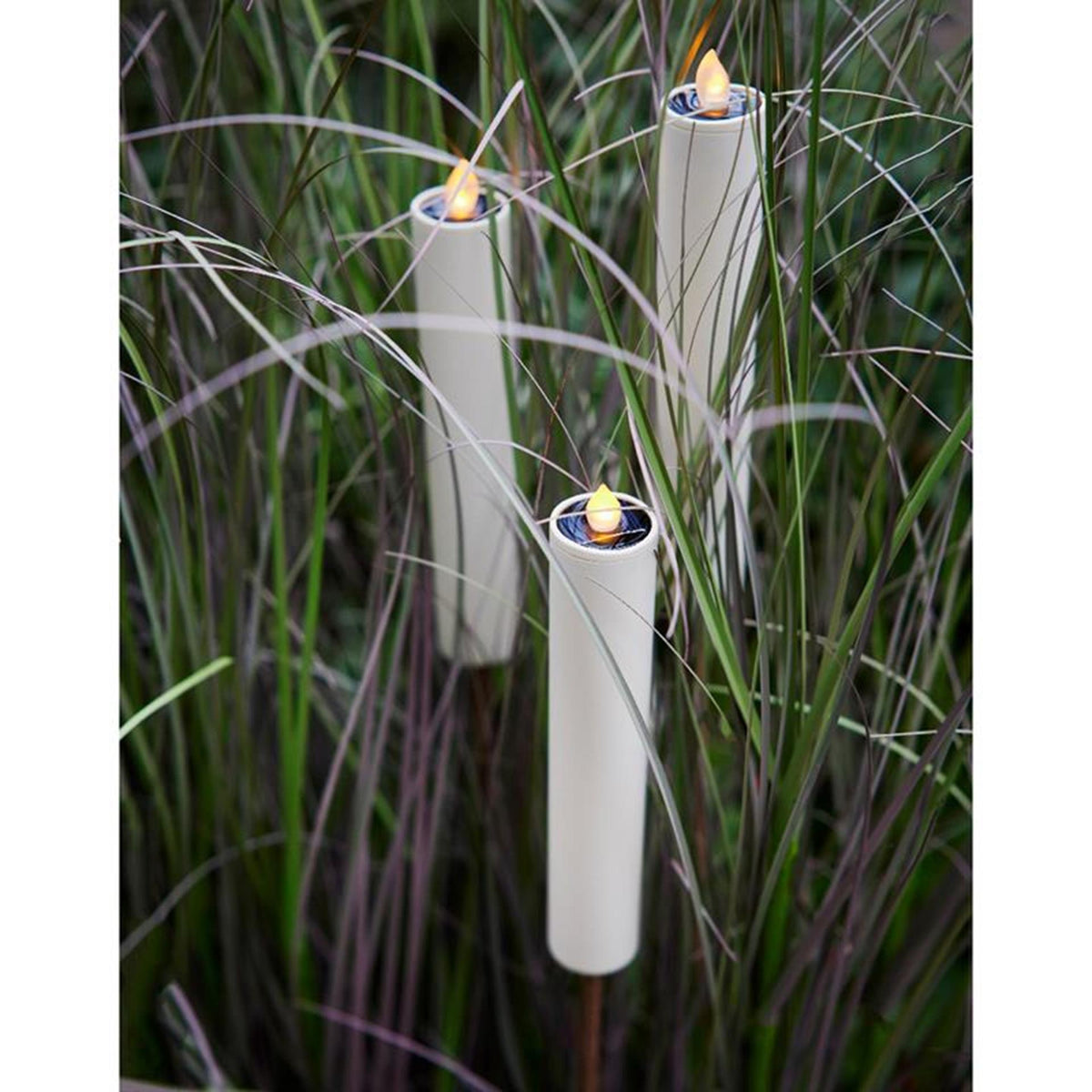 Lumineo LED solcellelyslygte ø4-h90cm hvid