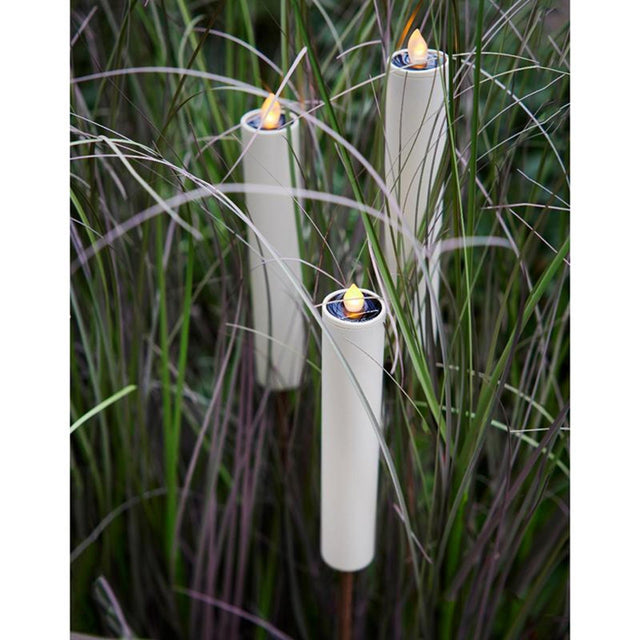 Lumineo LED solcellelyslygte ø4-h90cm hvid