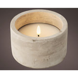 Lumineo led lys flamme effekt dia12cm grå