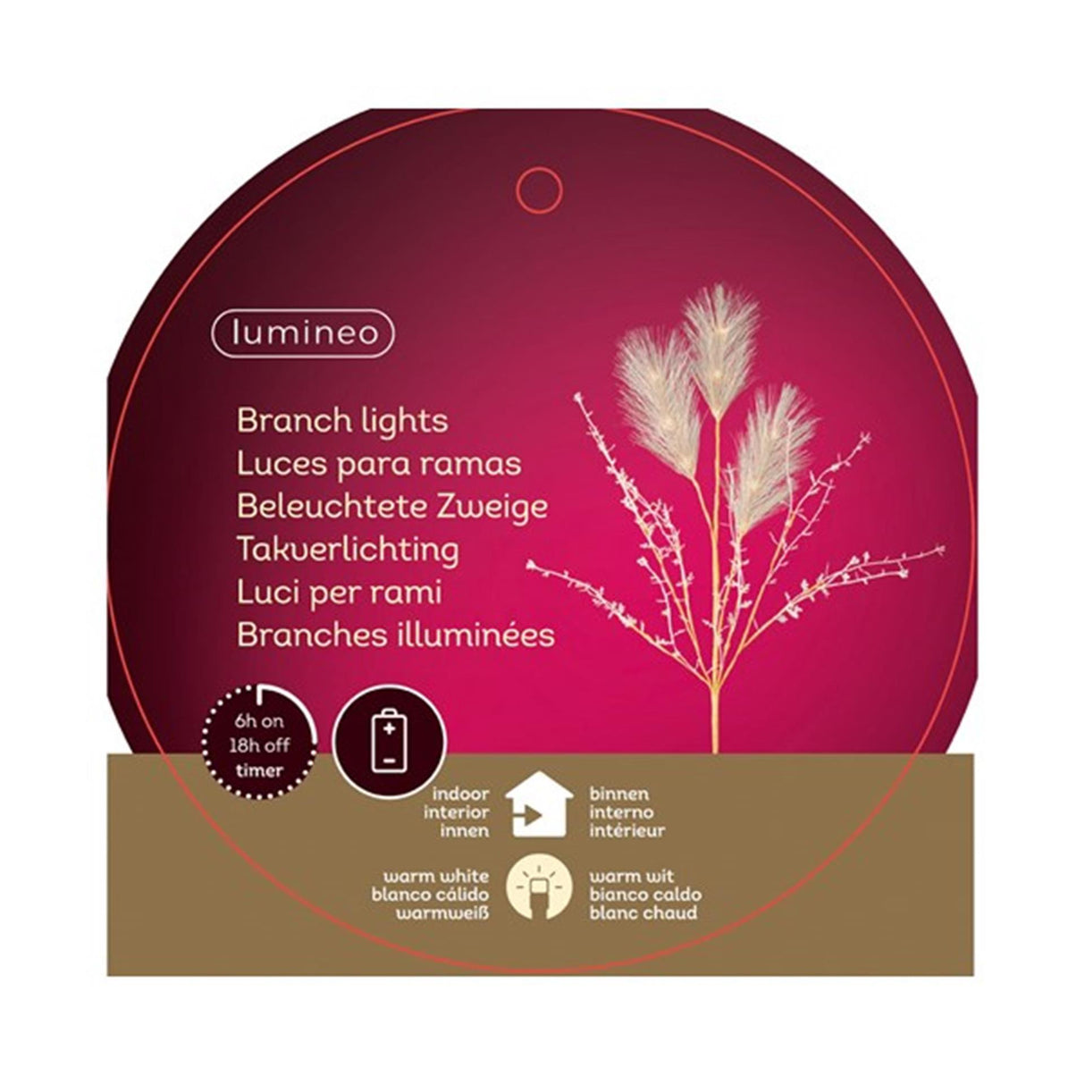 Lumineo micro LED grenbelysning ø10-h70cm