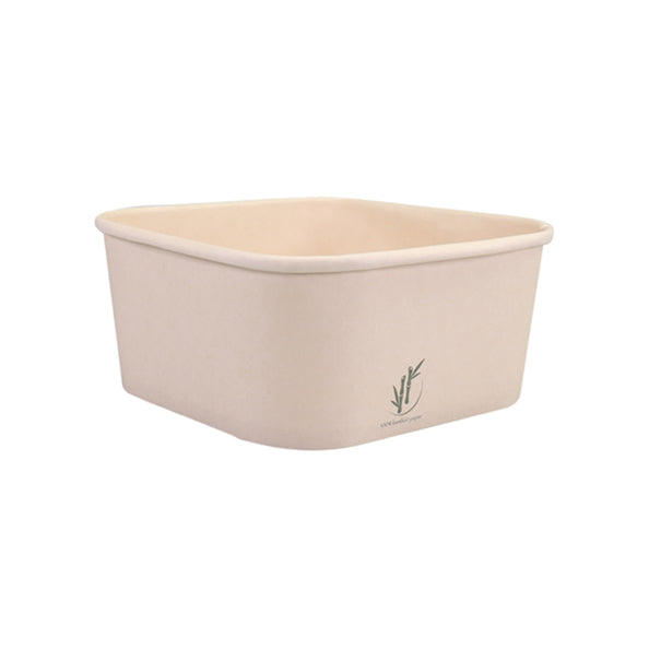 Depa salatbeholder bambuspapir firkantet (25x 1,25ltr)