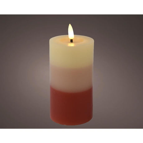 Lumineo LED stearinlys flammeeffekt gradient 11cm terra