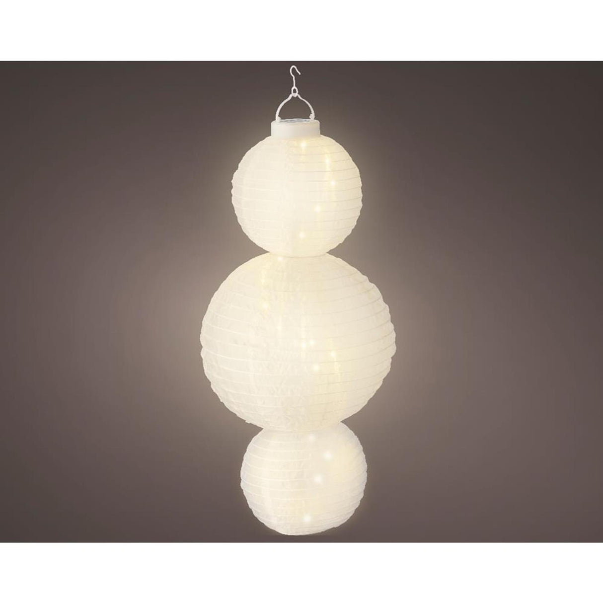Lumineo solar lanterne nylon 58cm hvid