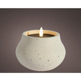 Lumineo led stearinlys flamme effekt dia12cm creme