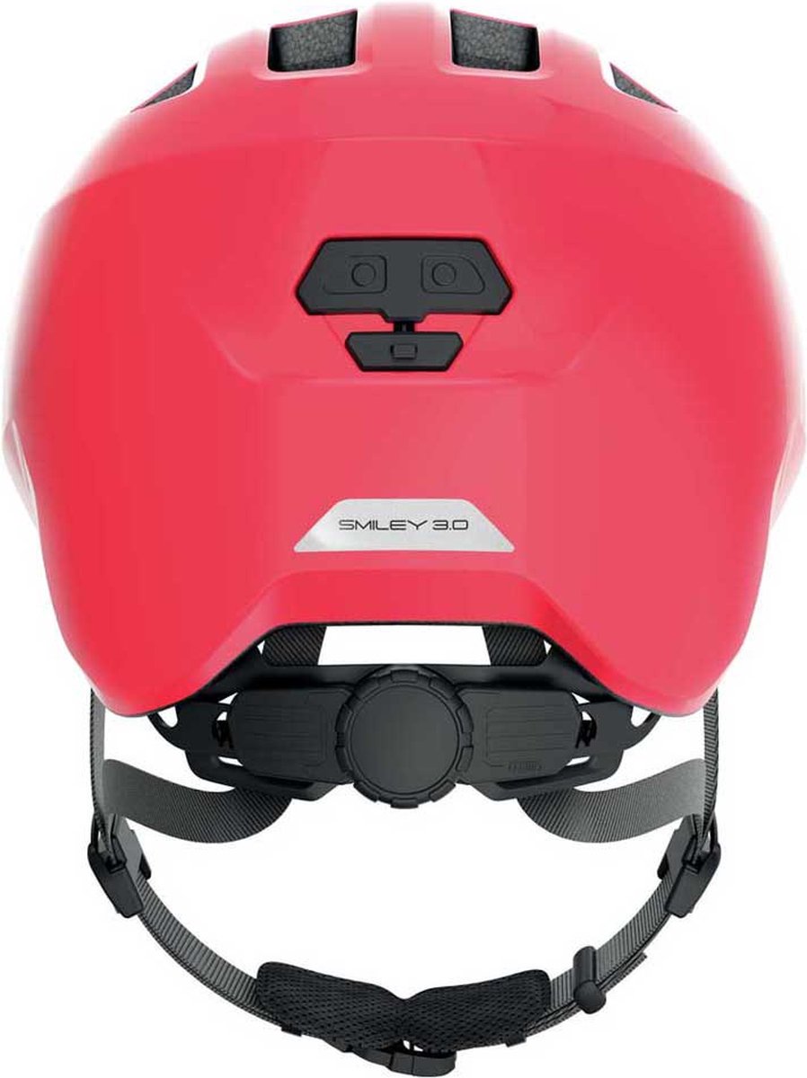 Abus cykelhjelm smiley 3.0 skinnende rød s - 45-50 cm - rød - velegnet til brug på børnecykler - 220 g