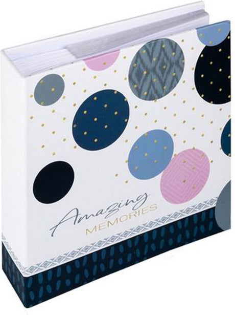 Walther me-486-l fantastiske minder - memo lageralbum - størrelse 22,5 x 22,5 cm - 200 billeder 10 x 15 cm - blå