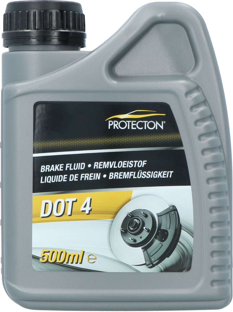 Protecton bremsevæske dot4 - syntetisk - kan bruges i alle hydraulisk betjente bremsesystemer - optimal flydeevne ved lave temperaturer - påvirker ikke tætninger - 500ml