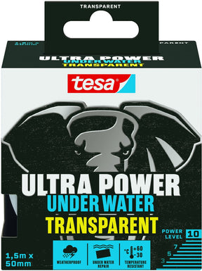 Tesa reparationstape ultra power undervandsgennemsigtig 50mmx1 | 5m