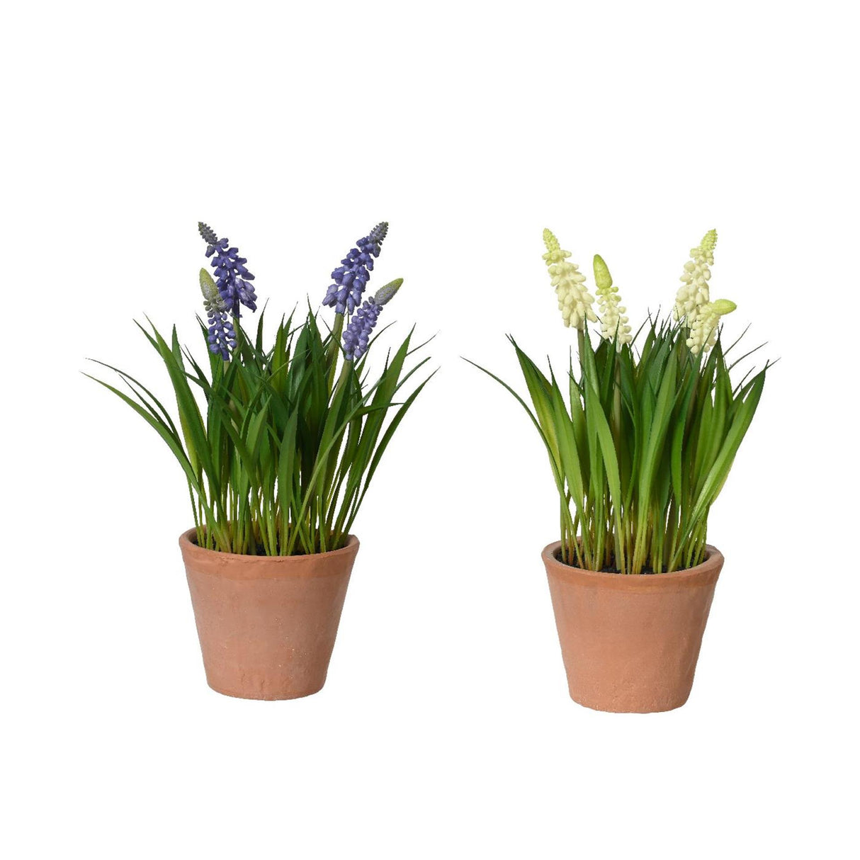 Decoris kunstige plantedruer i potte ø11xh26cm 2 assorteret