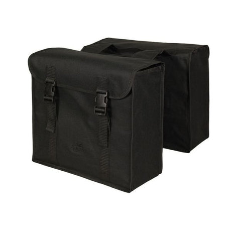 Grønlands taske dobbelt sort-sort. Dimensioner 37x34x14cm.Totaal indhold 40L