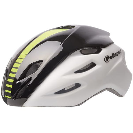 Polisport Helmet Aero Road Matt White Shine Black Yellow M 55-58cm