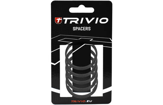 Trivio - spacer 5mm 1-1 8 carbon ud mat - 5 stk