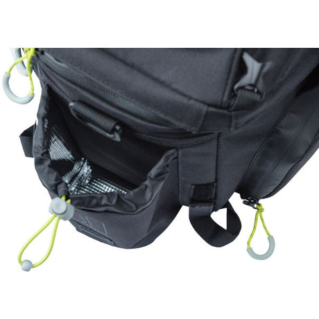 Basil Miles XL Pro Bagage Threat Bag - Vandtæt - Sporty - Black Lime - 9-36L - Mik RT Adapterplates