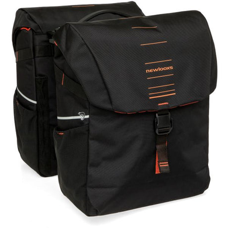Newlooxs taske new looxs vigo dobbelt | sort orange | mål 2.0 | 40 l