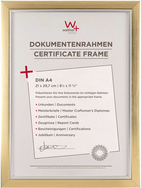 Walther beyond - fotoramme - fotostørrelse 21x29,7 cm (din A4) - champagne
