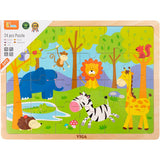 Https: www.cchobby.nl viga-træ-stiksav-puslespil-safari-dyr-dimensioner-30x22-5-cm-24-dele-1-stykke
