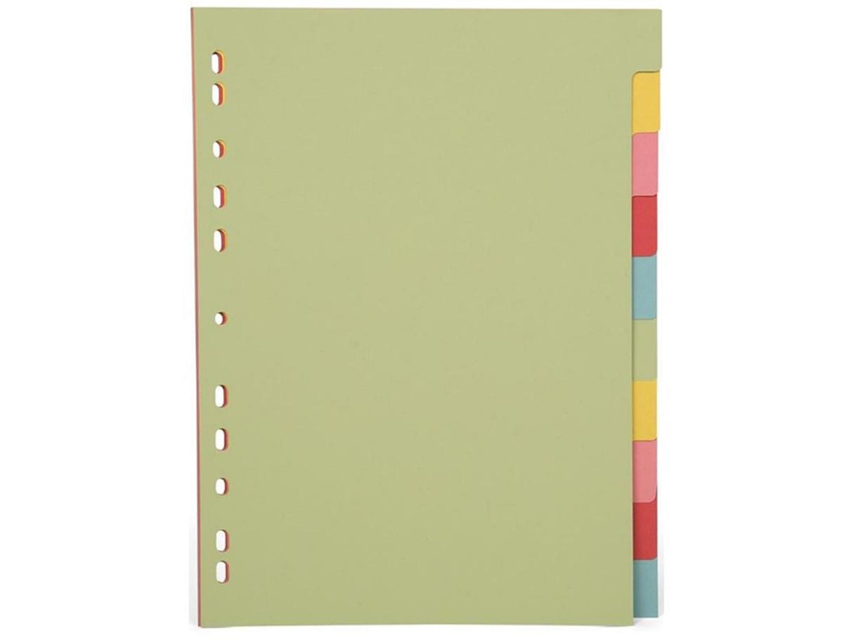 Pergamy tab a4 pastel karton 11-ring 10-fans