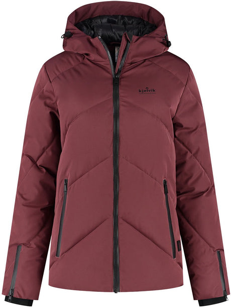 Kjelvik sue dames outdoorjas - burgundy