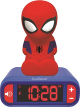 Lexibook vækkeur med natlys 3d design spiderman og lydeffekter