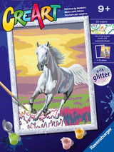 Ravensburger Creart Maleri ved nummer - Hest ved solnedgang