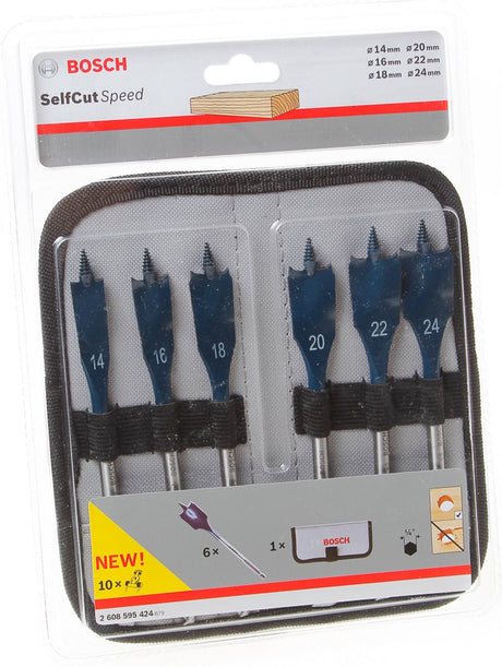 Bosch professionel - expert selvskærende hastighedshulbor sæt 14 16 18 20 22 24 mm 6-delt