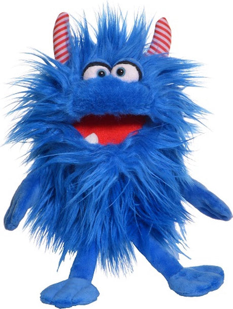 Levende dukker - handskedukke lille blå monster 23cm