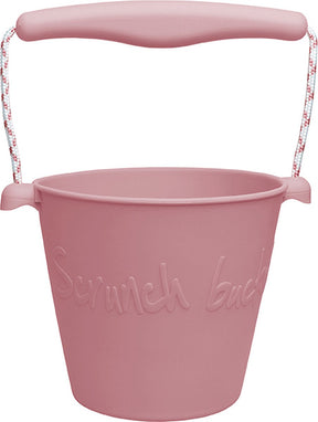 Scrunch legetøjsspand - pink - foldbar - genanvendelig