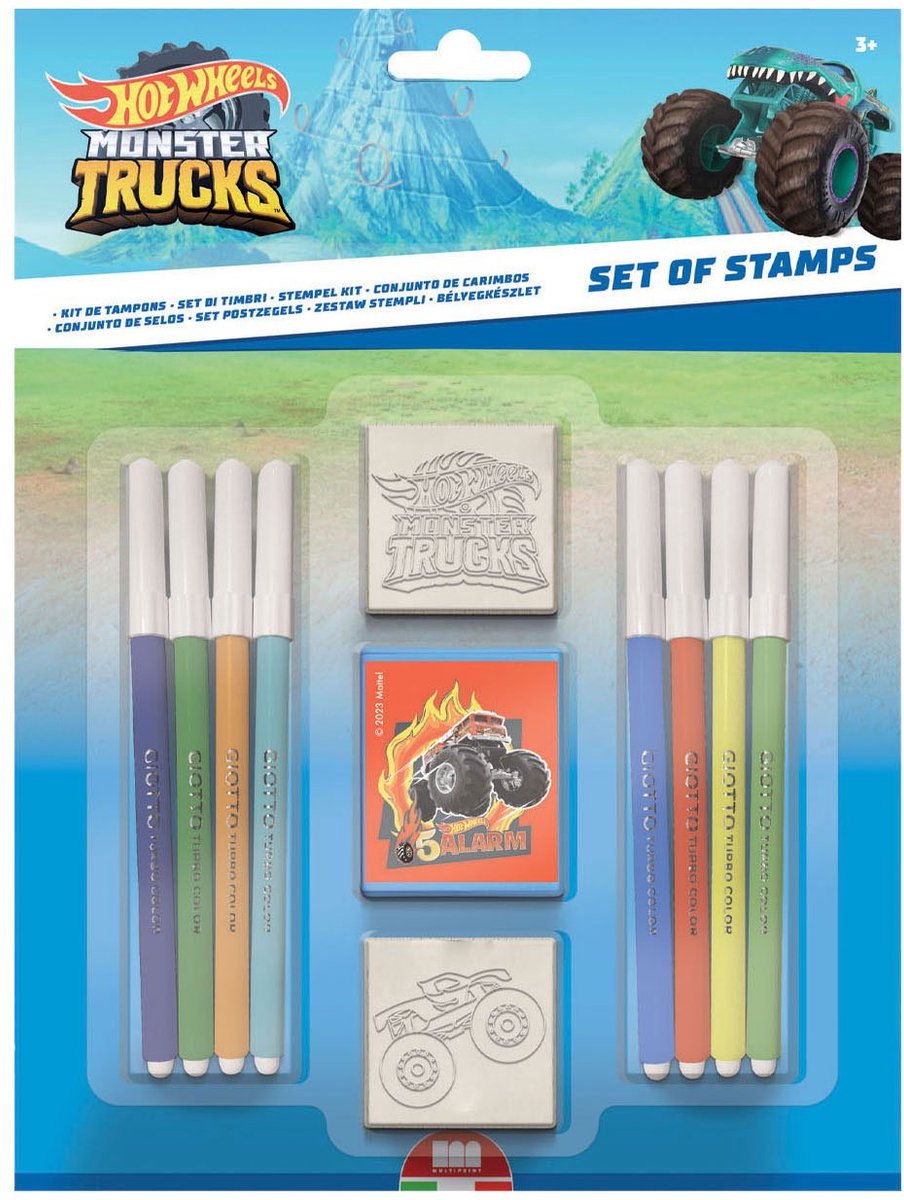 Hot wheels stempelsæt kreativt legetøj 11-delt til børn.