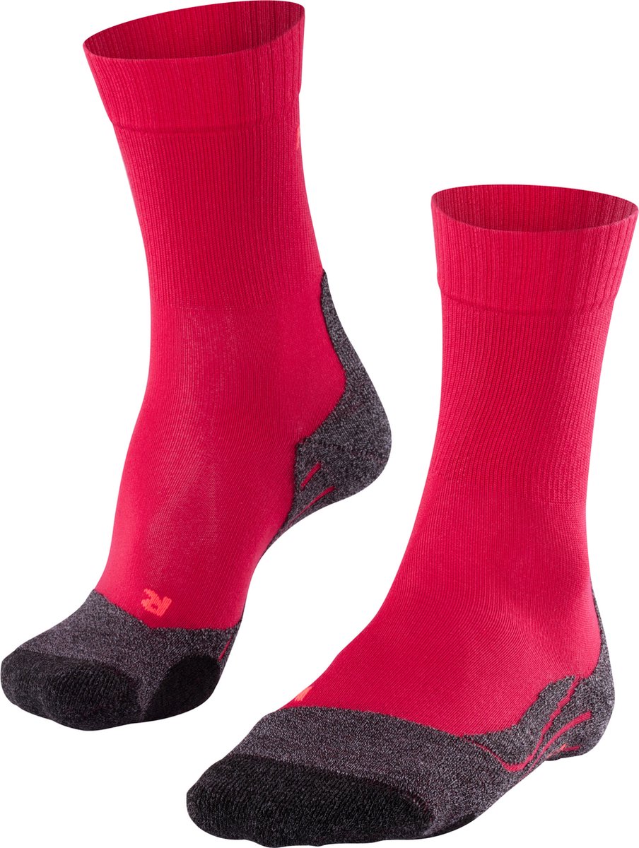 Falke tk2 cool anti-blister tyk lyocell funktionelt materiale vandrestrømper dame rød - str. 35-36