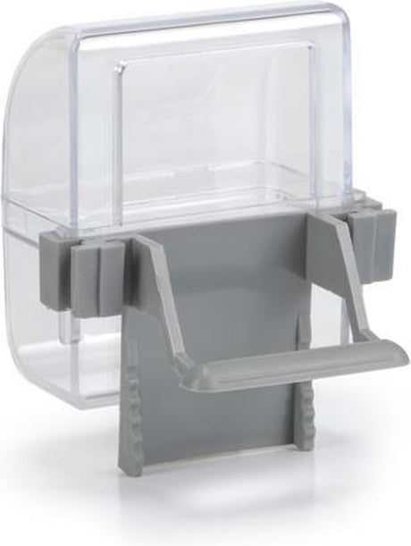Beeztees voer- en drinkbak - vogel - transparant grijs - 2st