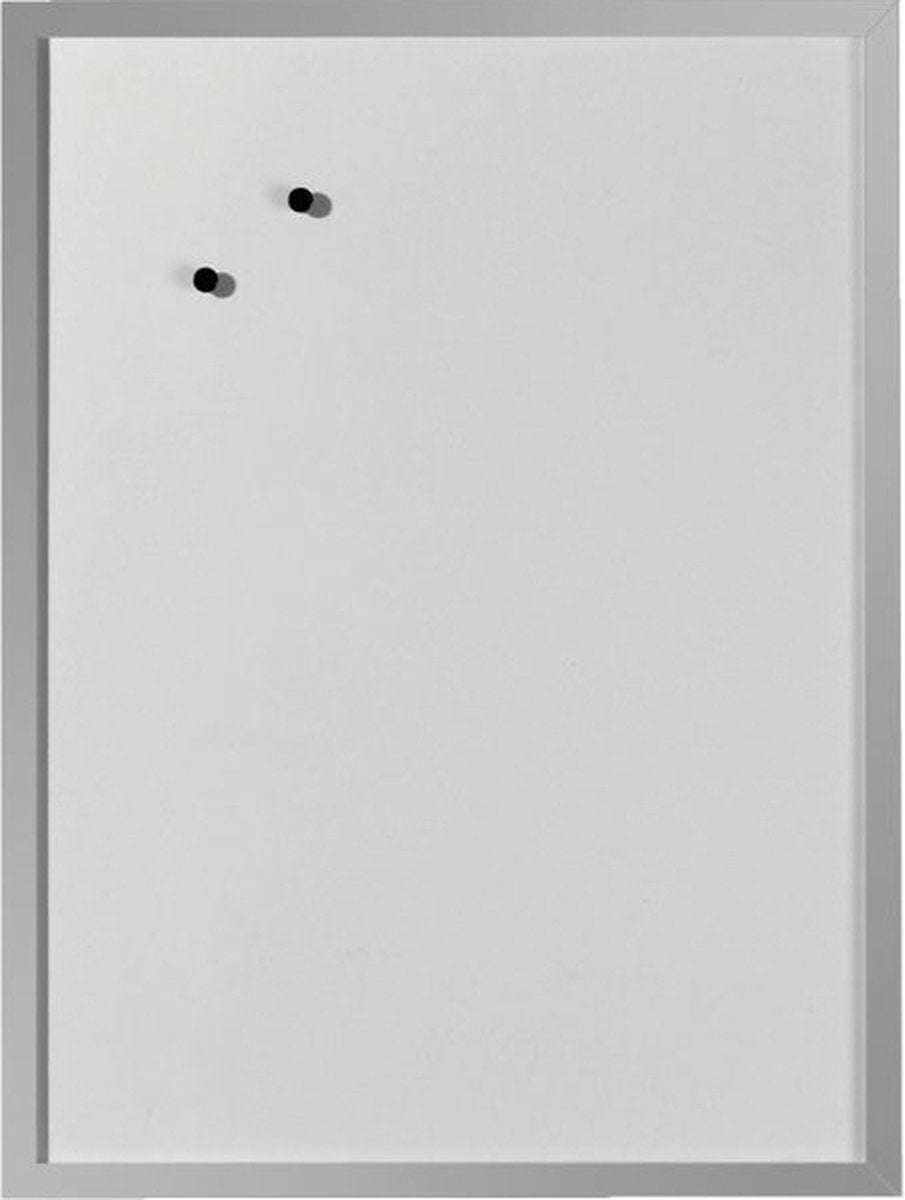 Herlitz magnetbord og whiteboard 40x60 holzr. sølv