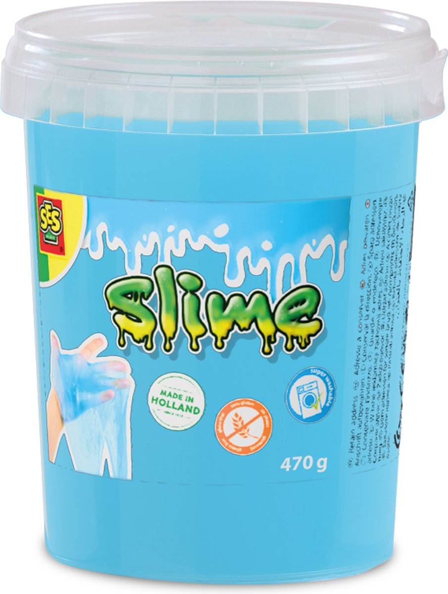 Ses creative ses slime - blå glitter 470g