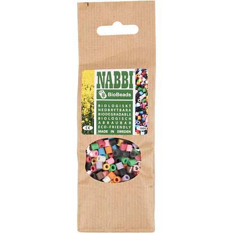 Creativ firma nabbi biobeads 5x5mm forskellige farver - 1000 stk.