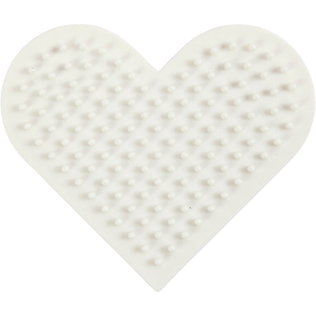 Creativ company nabbi biobeads bundplade, lille hjerte, størrelse 7x8,5 cm, medium, 1 stk.